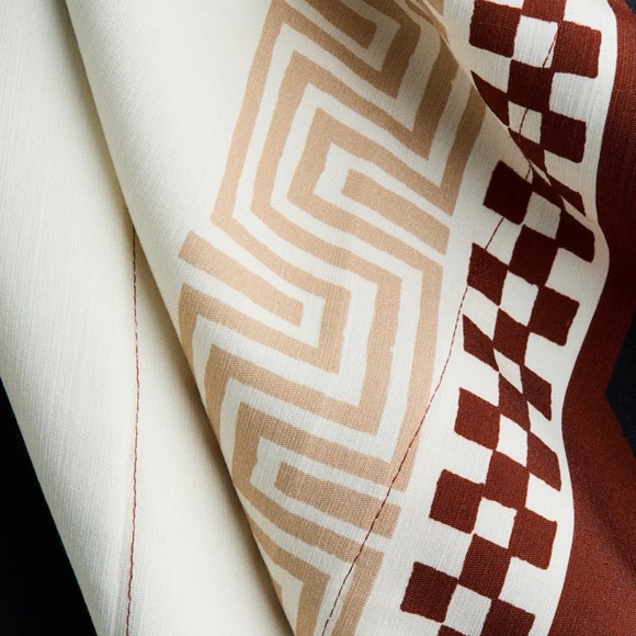 H&M Limited Edition Printed Kaftan Dress (Rust red/Patterned) Sz XXL NWT - Picture 6 of 13